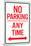 No Parking Any Time Double Arrow-null-Mounted Art Print