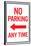 No Parking Any Time Left Arrow Sign Poster-null-Framed Poster