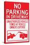 No Parking In Driveway Plastic Sign-null-Stretched Canvas