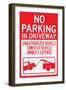 No Parking In Driveway Plastic Sign-null-Framed Art Print