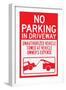 No Parking In Driveway Plastic Sign-null-Framed Art Print