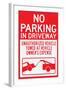 No Parking In Driveway Plastic Sign-null-Framed Art Print