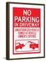 No Parking In Driveway Plastic Sign-null-Framed Art Print