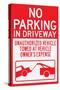 No Parking In Driveway Plastic Sign-null-Stretched Canvas