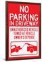 No Parking In Driveway Plastic Sign-null-Framed Art Print