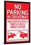 No Parking In Driveway Plastic Sign-null-Framed Art Print