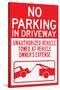 No Parking In Driveway Plastic Sign-null-Stretched Canvas