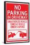 No Parking In Driveway Sign Poster-null-Framed Poster