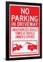 No Parking In Driveway Sign Poster-null-Framed Poster