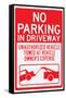 No Parking In Driveway Sign Poster-null-Framed Stretched Canvas