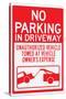 No Parking In Driveway Sign Poster-null-Stretched Canvas