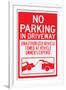 No Parking In Driveway Sign-null-Framed Art Print