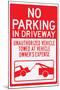 No Parking In Driveway Sign-null-Mounted Art Print