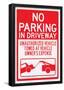 No Parking In Driveway-null-Framed Poster