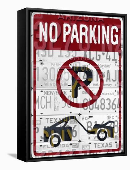 No Parking-Design Turnpike-Framed Stretched Canvas