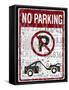 No Parking-Design Turnpike-Framed Stretched Canvas