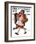 "No Peeking" Saturday Evening Post Cover, June 15,1929-Norman Rockwell-Framed Giclee Print