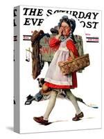 "No Peeking" Saturday Evening Post Cover, June 15,1929-Norman Rockwell-Stretched Canvas