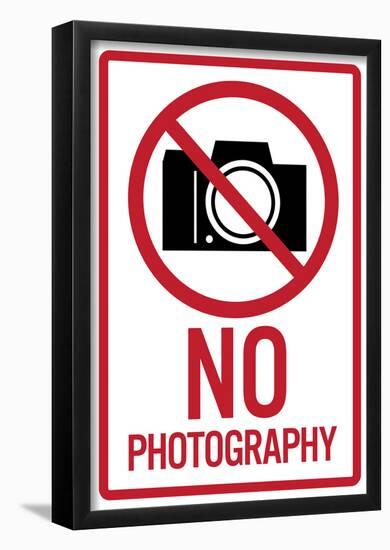 No Photography Sign Poster-null-Framed Poster