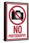 No Photography Sign Poster-null-Framed Stretched Canvas