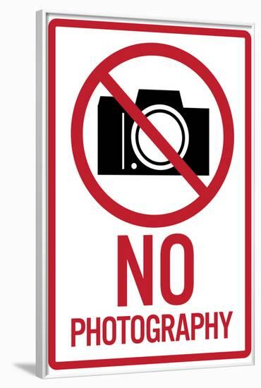 No Photography Sign Poster-null-Framed Poster