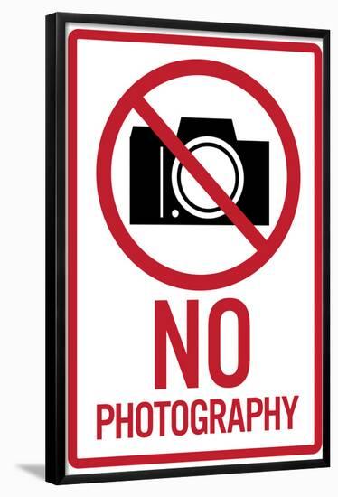 No Photography Sign Poster-null-Framed Poster