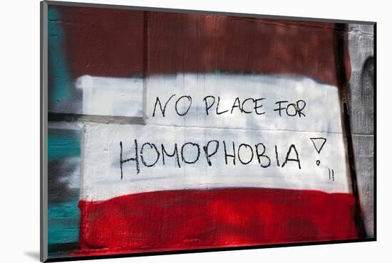 No Place for Homophobia-WildCat78-Mounted Photographic Print