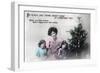 No Place Like Home Sweet Home at Christmas Time, Greetings Card, C1900-1919-Schwerdffeger & Co-Framed Giclee Print