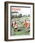 "No Playing Through" Saturday Evening Post Cover, August 31, 1957-Constantin Alajalov-Framed Giclee Print