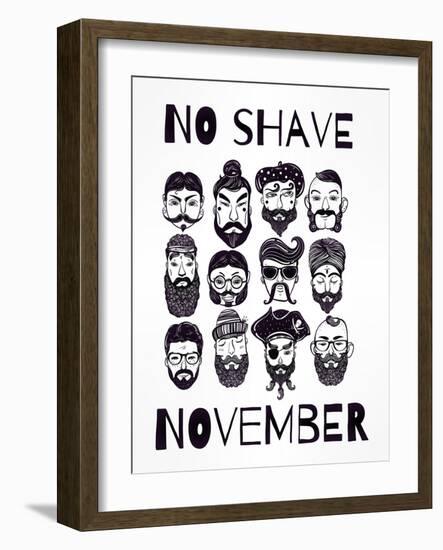 No Shave November Set.-Katja Gerasimova-Framed Art Print