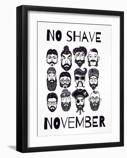 No Shave November Set.-Katja Gerasimova-Framed Art Print