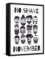 No Shave November Set.-Katja Gerasimova-Framed Stretched Canvas