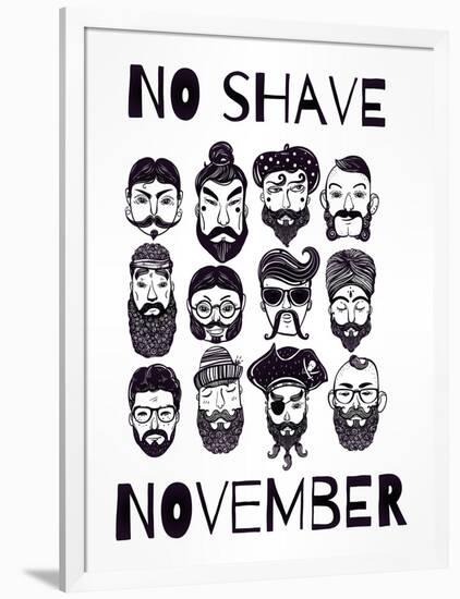 No Shave November Set.-Katja Gerasimova-Framed Art Print