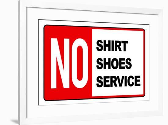 No Shirt Shoes Service-null-Framed Art Print