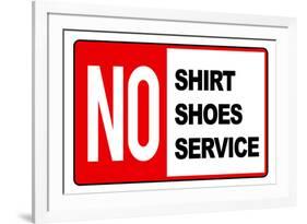 No Shirt Shoes Service-null-Framed Art Print