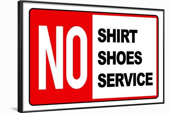 No Shirt Shoes Service-null-Framed Art Print