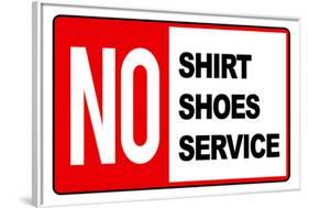 No Shirt Shoes Service-null-Framed Art Print