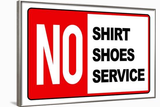 No Shirt Shoes Service-null-Framed Art Print