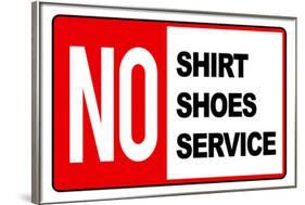 No Shirt Shoes Service-null-Framed Art Print