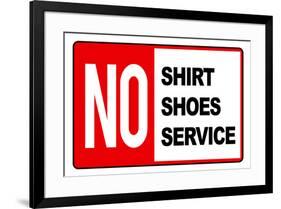 No Shirt Shoes Service-null-Framed Art Print