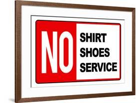 No Shirt Shoes Service-null-Framed Art Print