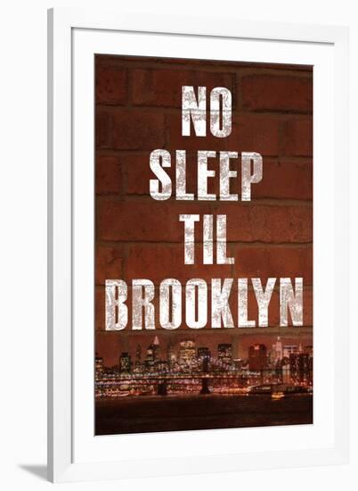 No Sleep Til Brooklyn Music-null-Framed Art Print