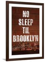 No Sleep Til Brooklyn Music-null-Framed Art Print