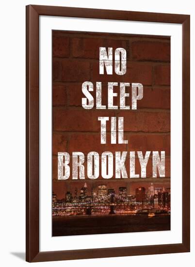 No Sleep Til Brooklyn Music-null-Framed Art Print