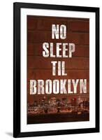 No Sleep Til Brooklyn Music-null-Framed Art Print