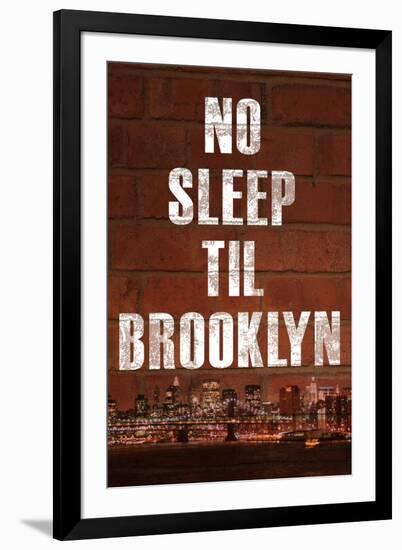 No Sleep Til Brooklyn Music-null-Framed Art Print