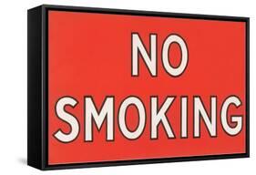 No Smoking Sign-null-Framed Stretched Canvas