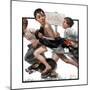 "No Swimming", June 4,1921-Norman Rockwell-Mounted Premium Giclee Print