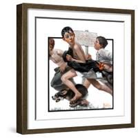 "No Swimming", June 4,1921-Norman Rockwell-Framed Giclee Print