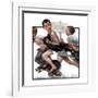 "No Swimming", June 4,1921-Norman Rockwell-Framed Giclee Print